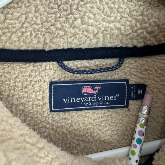 Vineyard Vines Deep Pill Sherpa Pullover Jacket Size Medium - Picture 4 of 10